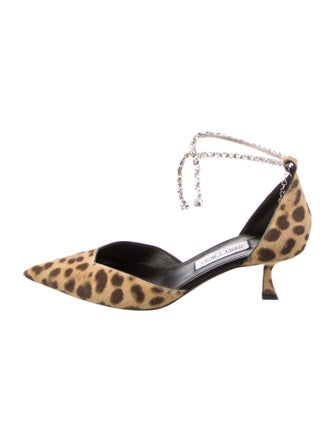 Jimmy Choo Ponyhair Animal Print D'Orsay Pumps