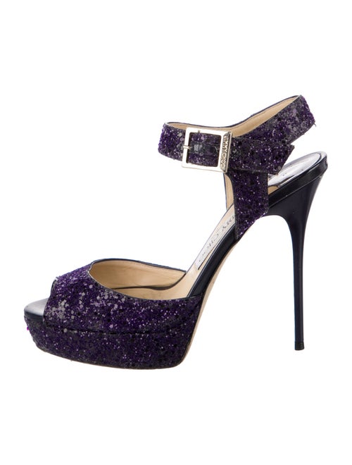 Jimmy Choo Glitter Sequin Embellishments Sandals