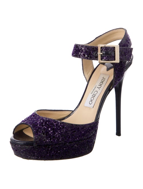 Jimmy Choo Glitter Sequin Embellishments Sandals