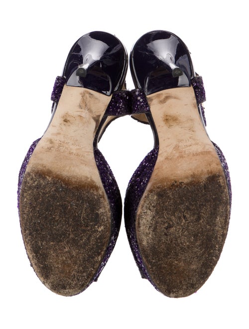 Jimmy Choo Glitter Sequin Embellishments Sandals