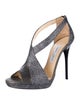 Jimmy Choo Glitter Glitter Accents T-Strap Sandals