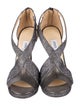 Jimmy Choo Glitter Glitter Accents T-Strap Sandals