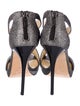 Jimmy Choo Glitter Glitter Accents T-Strap Sandals