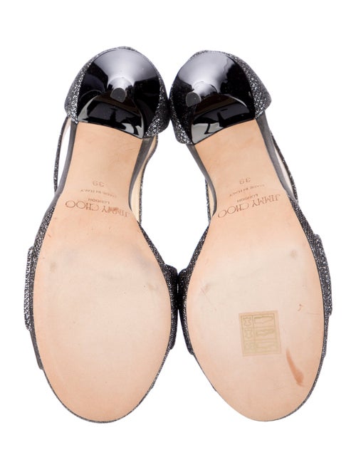 Jimmy Choo Glitter Glitter Accents T-Strap Sandals