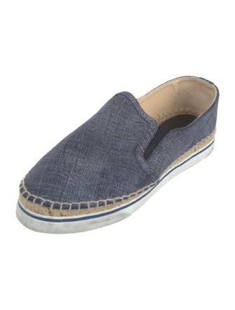 Jimmy Choo Denim Whipstitch Trim Espadrilles