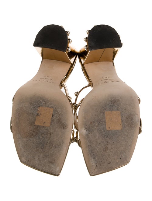 Jimmy Choo Leather Studded Accents Slides