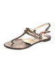 Jimmy Choo Leather T-Strap Sandals