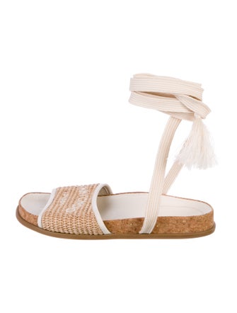 Jimmy Choo Raffia Raffia Gladiator Sandals