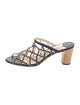 Jimmy Choo Leather Braided Accents Slides