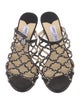 Jimmy Choo Leather Braided Accents Slides