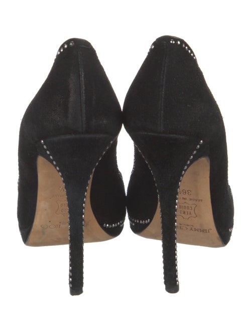 Jimmy Choo Suede Crystal Embellishments Pumps