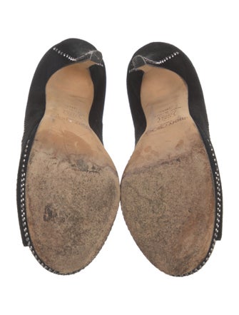 Jimmy Choo Suede Crystal Embellishments Pumps