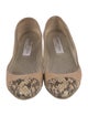 Jimmy Choo Leather Animal Print Flats