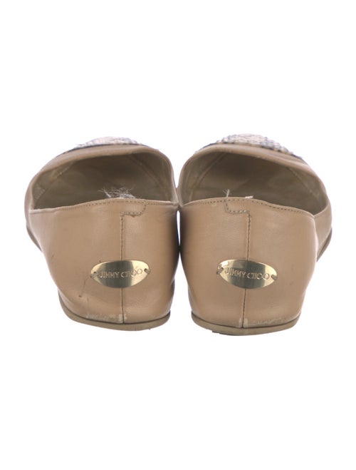 Jimmy Choo Leather Animal Print Flats