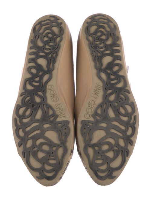 Jimmy Choo Leather Animal Print Flats