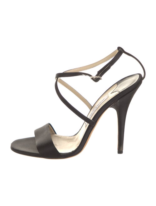 Jimmy Choo Satin Crystal Embellishments Sandals