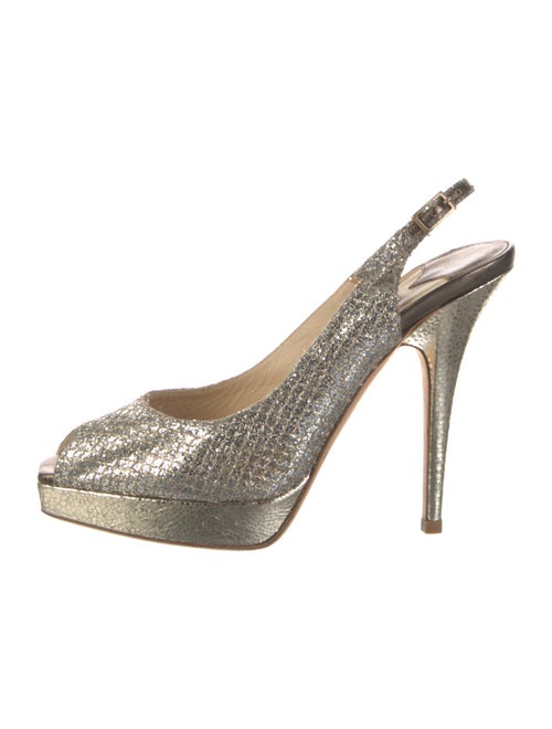 Jimmy Choo Glitter Accents Slingback Pumps