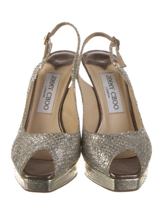 Jimmy Choo Glitter Accents Slingback Pumps