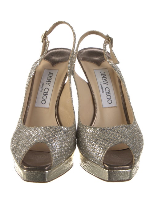 Jimmy Choo Glitter Accents Slingback Pumps