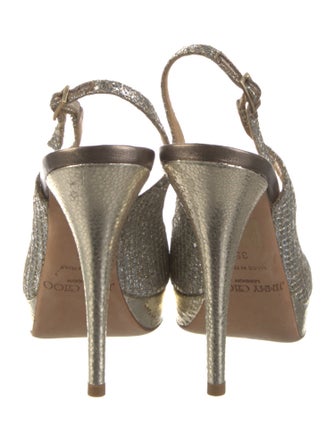 Jimmy Choo Glitter Accents Slingback Pumps