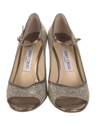 Jimmy Choo Sequins Plaid Print Sandals