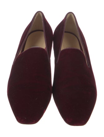 Jimmy Choo Velvet Grosgrain Trim Loafers