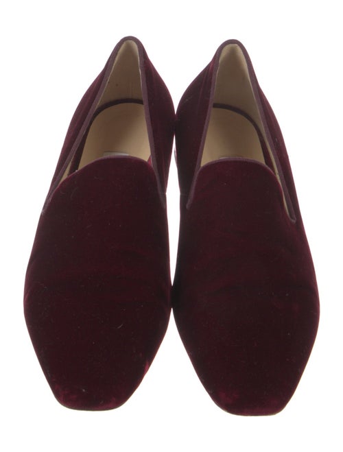 Jimmy Choo Velvet Grosgrain Trim Loafers