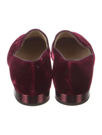 Jimmy Choo Velvet Grosgrain Trim Loafers