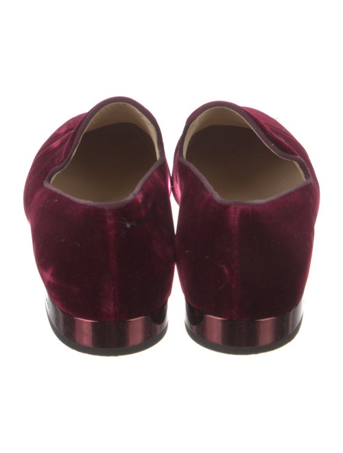 Jimmy Choo Velvet Grosgrain Trim Loafers