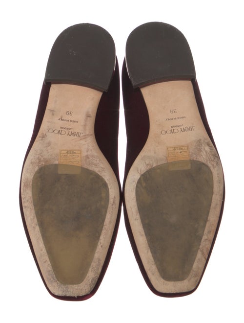 Jimmy Choo Velvet Grosgrain Trim Loafers