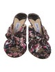 Jimmy Choo Satin Floral Print Slides