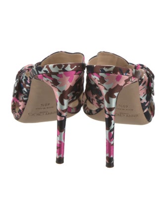 Jimmy Choo Satin Floral Print Slides