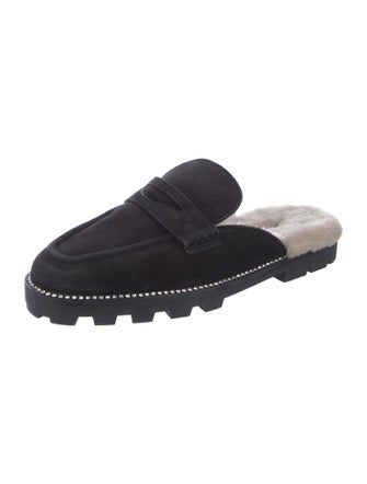 Jimmy Choo Suede Crystal Embellishments Mules