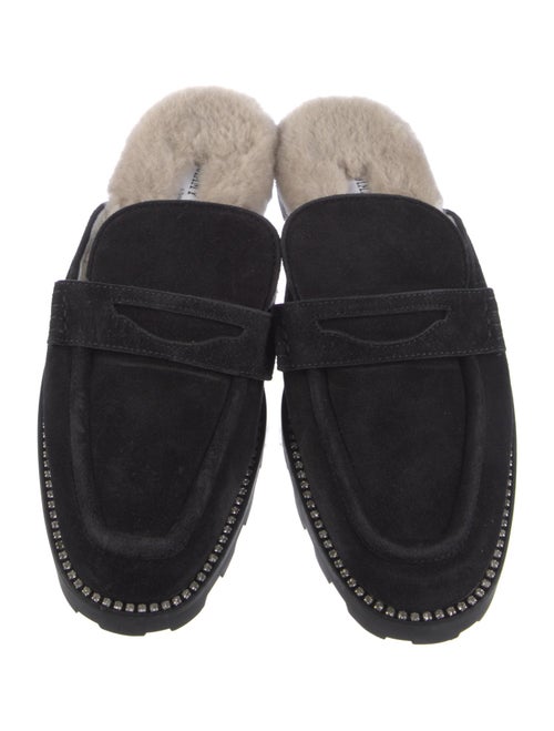Jimmy Choo Suede Crystal Embellishments Mules