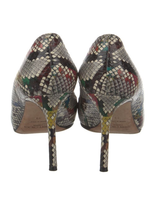 Jimmy Choo Embossed Leather Animal Print Pumps