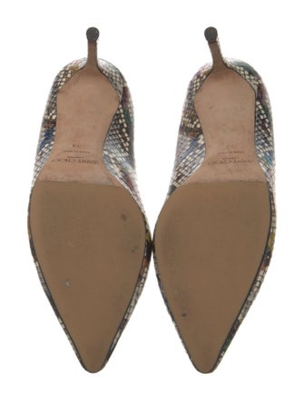 Jimmy Choo Embossed Leather Animal Print Pumps