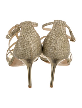 Jimmy Choo Glitter T-Strap Pumps