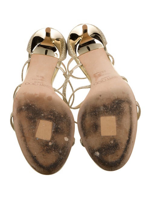 Jimmy Choo Glitter T-Strap Pumps