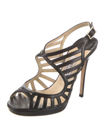 Jimmy Choo Leather Slingback Sandals