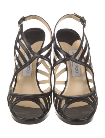 Jimmy Choo Leather Slingback Sandals