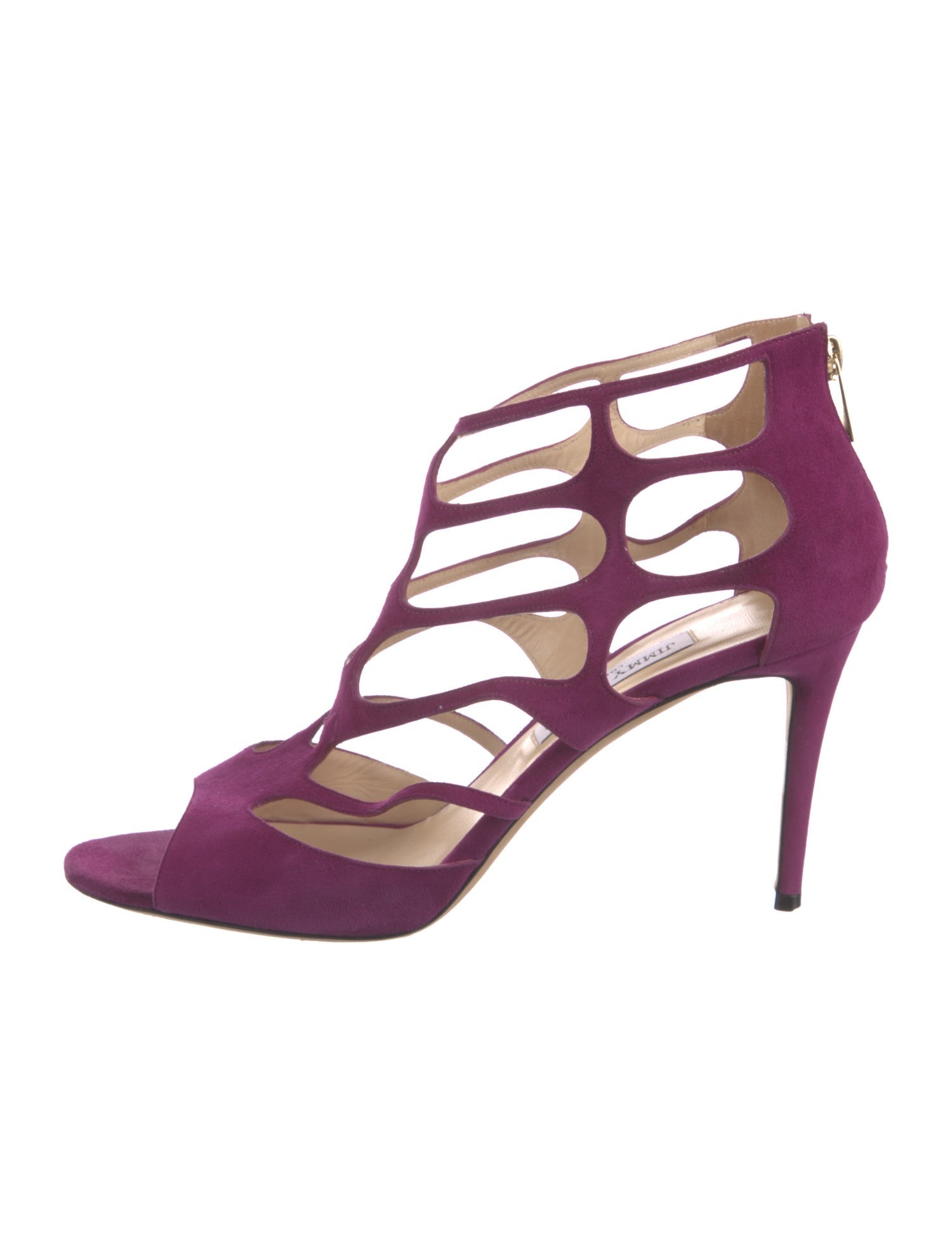 Jimmy Choo Suede Animal Print Gladiator Sandals