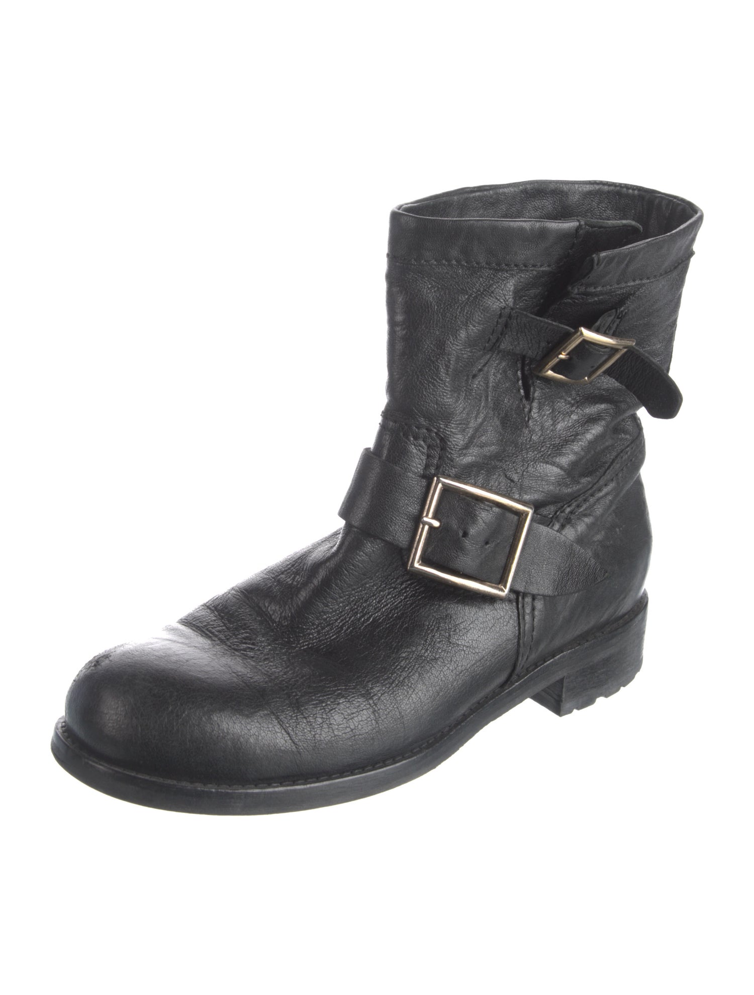 Jimmy Choo Leather Moto Boots