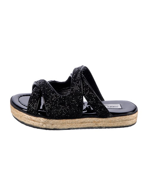 Jimmy Choo Patent Leather Crystal Embellishments Espadrilles