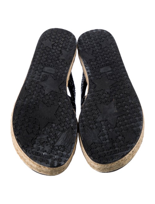 Jimmy Choo Patent Leather Crystal Embellishments Espadrilles