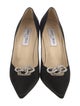 Jimmy Choo Satin Crystal Embellishments Pumps