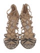 Jimmy Choo Suede Animal Print Sandals