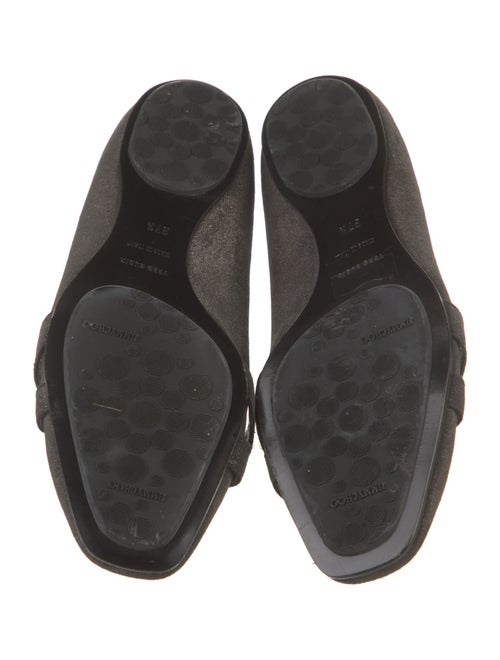 Jimmy Choo Nubuck Glitter Accents Ballet Flats