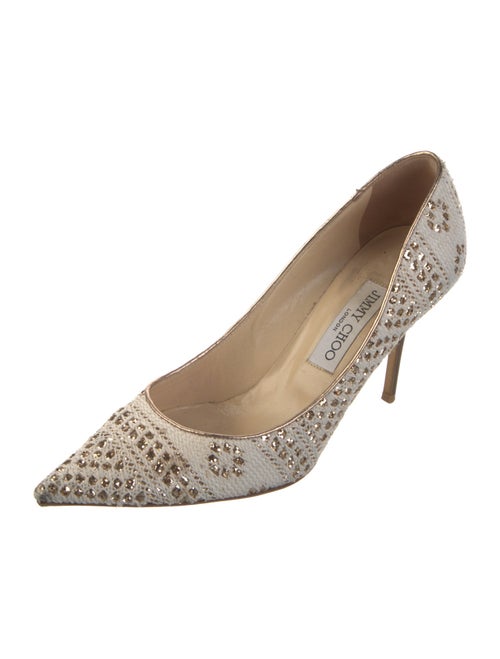 Jimmy Choo Leather Glitter Accents Pumps