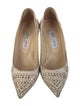 Jimmy Choo Leather Glitter Accents Pumps