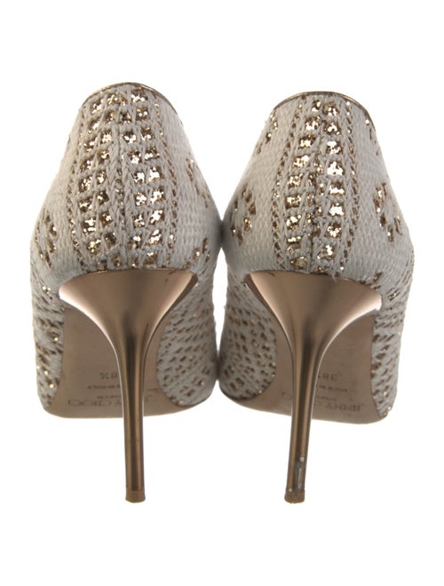 Jimmy Choo Leather Glitter Accents Pumps